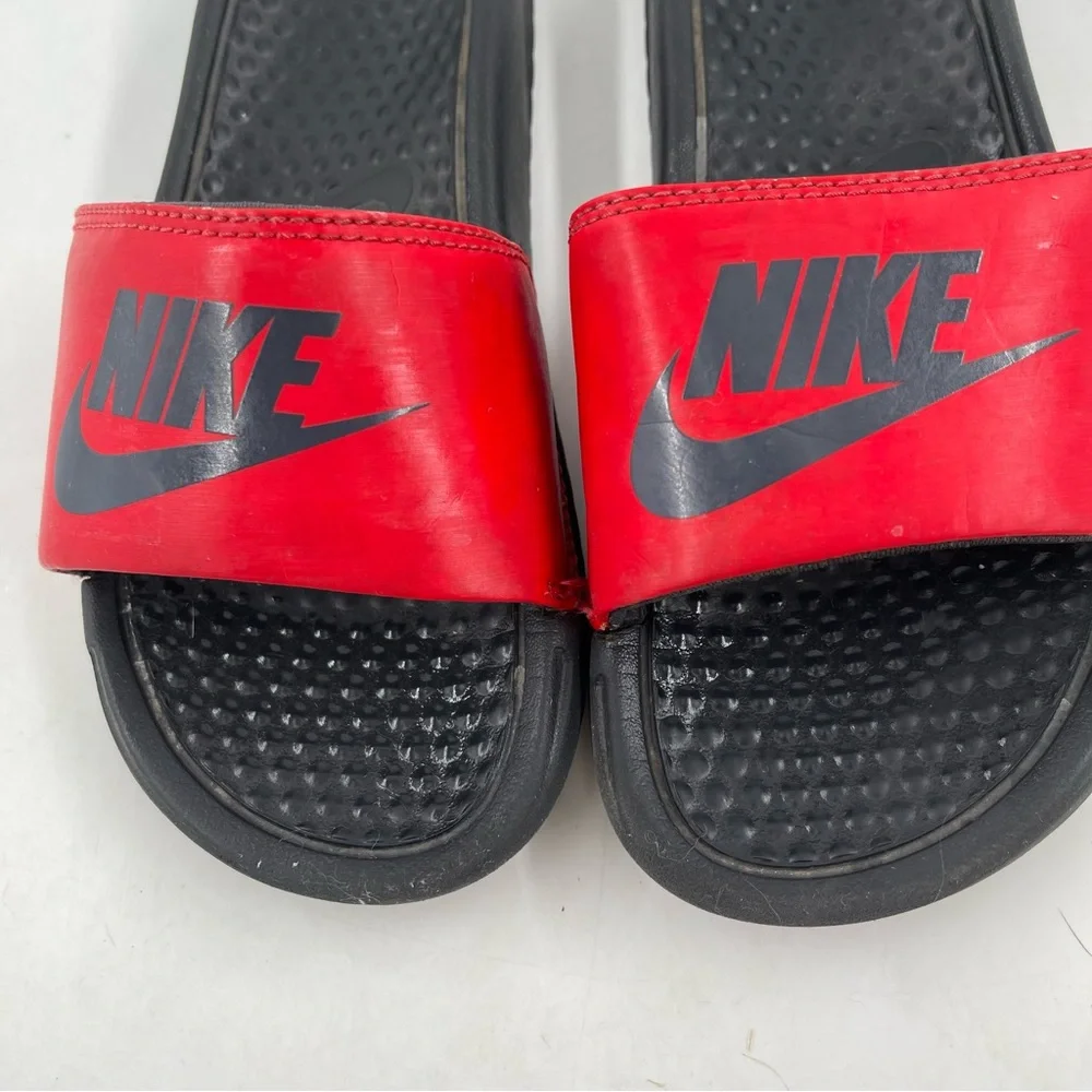 Nike Red and Black Kids Slide Sandals